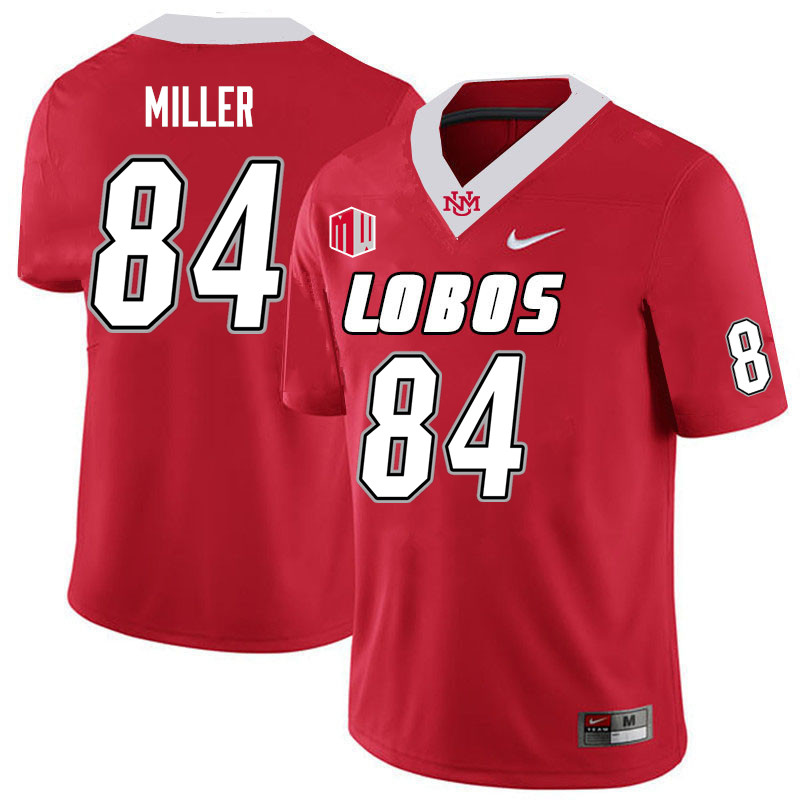 Men-Youth #84 Duke Miller New Mexico Lobos 2023 College Football Jerseys Stitched-Cherry
